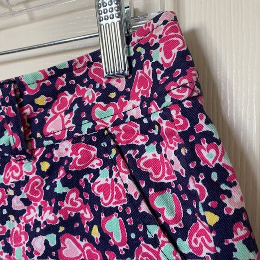 Lilly Pulitzer Candy Heart Print Walsh Hot‎ Pants Shorts 3" Women's Size 2 - Picture 6 of 9